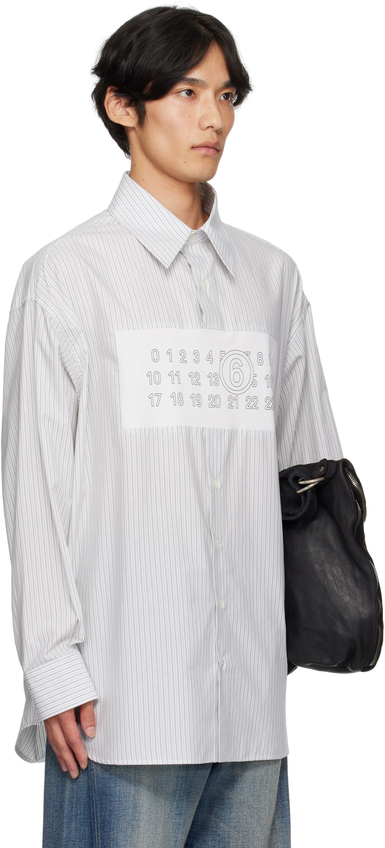 Košeľa Maison Margiela MM6 Maison Margiela Striped Long Sleeve Shirt Biela | SH0NH0014 M35474, 1