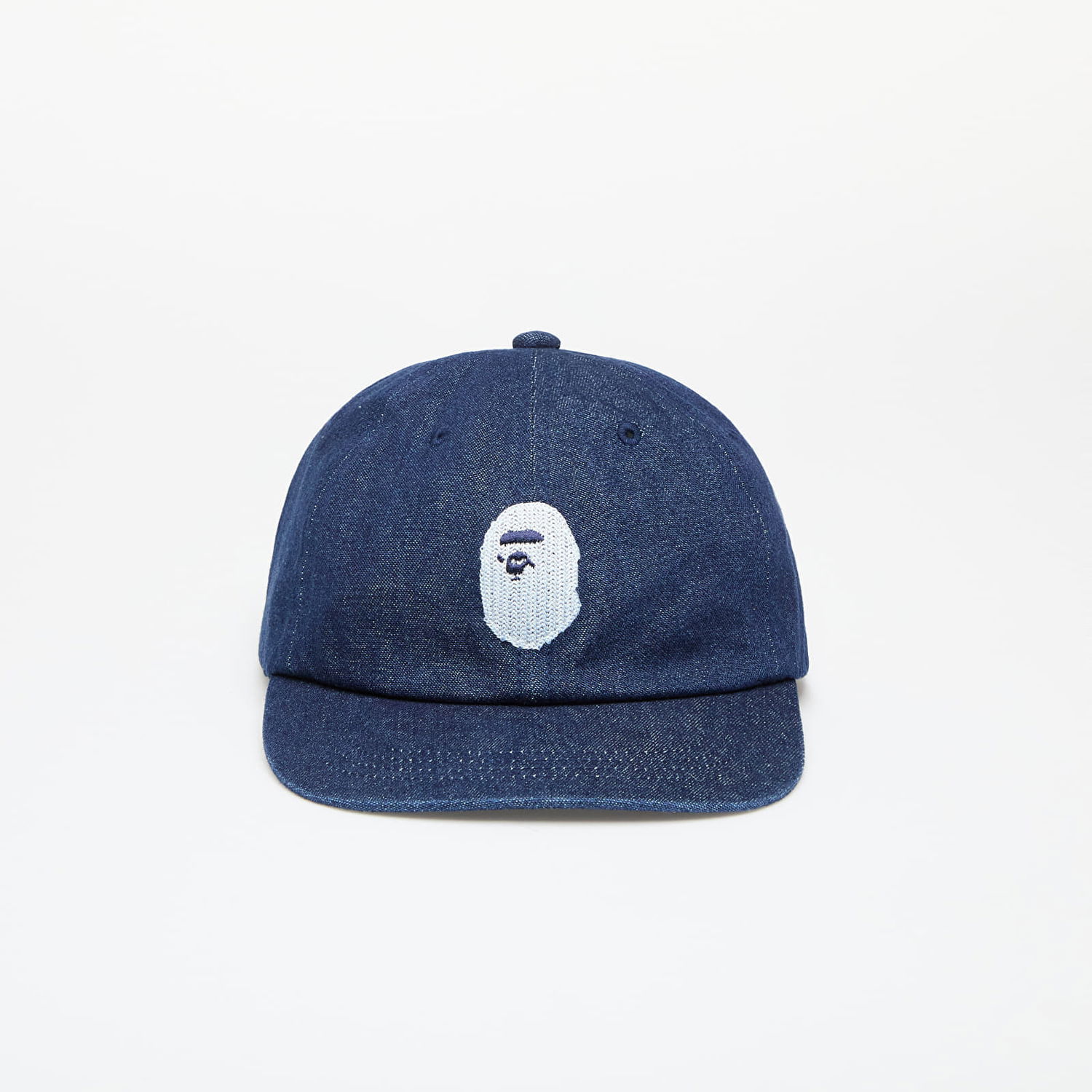 Šiltovka BAPE A BATHING APE Ape Head Denim Cap Indigo Modrá | 001CPK301002M ING, 0