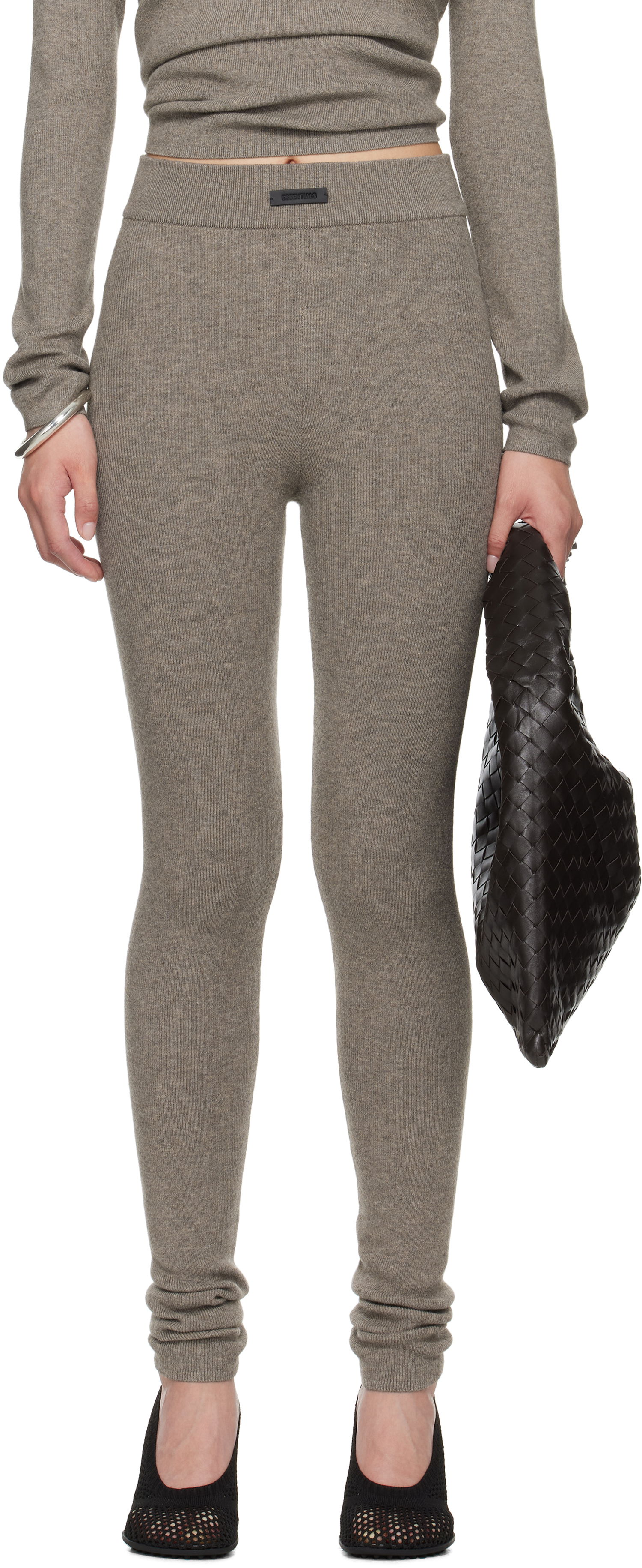 Legíny Fear of God Fear of God ESSENTIALS Soft Rib Leggings Šedá | 192SP257493FW, 0