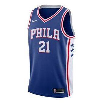 Dres Nike NBA Philadelphia 76ers #21 Fan Edition Jersey Modrá | 864501-497