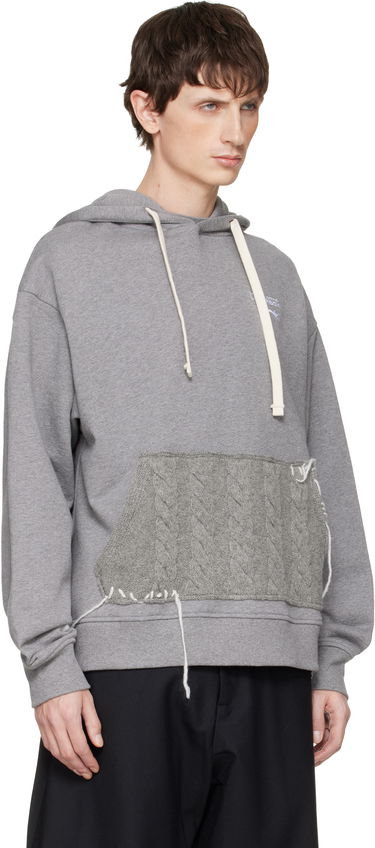 Mikina Charles Jeffrey Loverboy LOVERBOY Cable-Knit Patch Rabbit Ears Hoodie Šedá | 052081002, 1