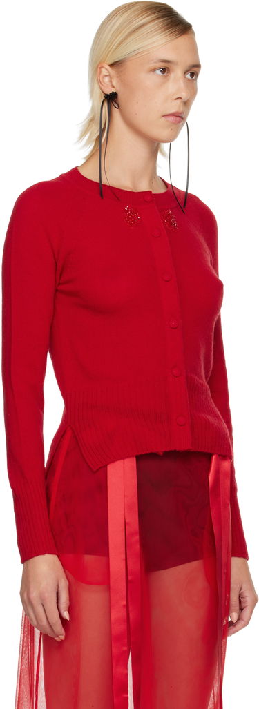 Sveter Simone Rocha Simone Rocha Embellished Cashmere Cardigan Čierna | COMK3B 0667, 4
