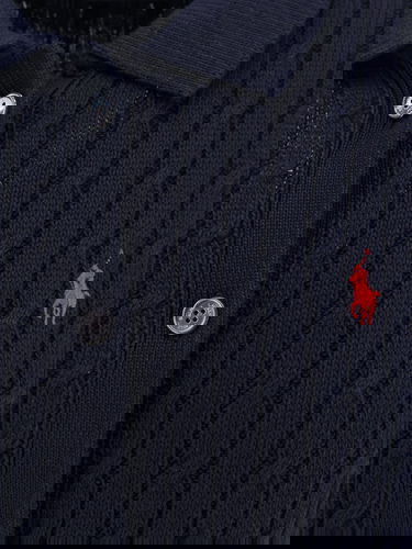 Sveter Polo by Ralph Lauren Cable-Knit Cotton-Blend Cardigan by Polo Ralph Lauren Navy | 211963486002, 2