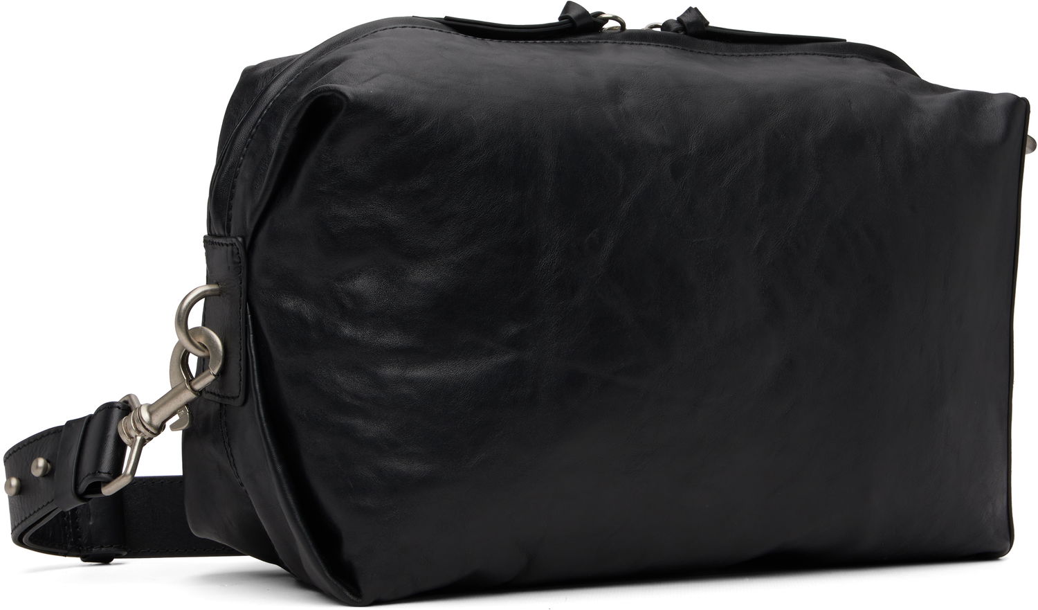 Taška cez rameno Dries Van Noten Dries Van Noten Leather Crossbody Bag Čierna | 252-021519-195, 1