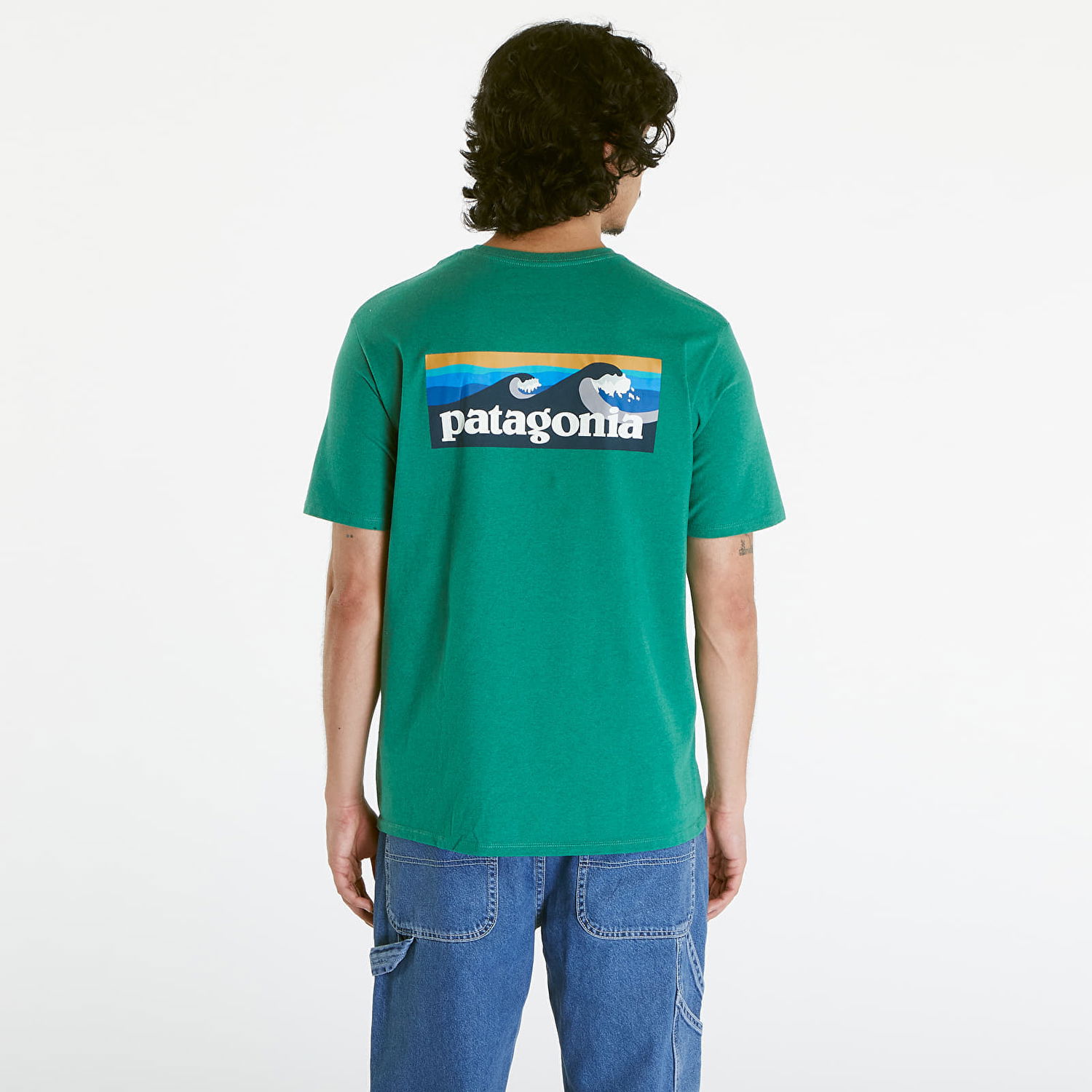 Tričko Patagonia Boardshort Logo Pocket Responsibili-Tee Gather Green Zelené | 37655 GTRN, 1