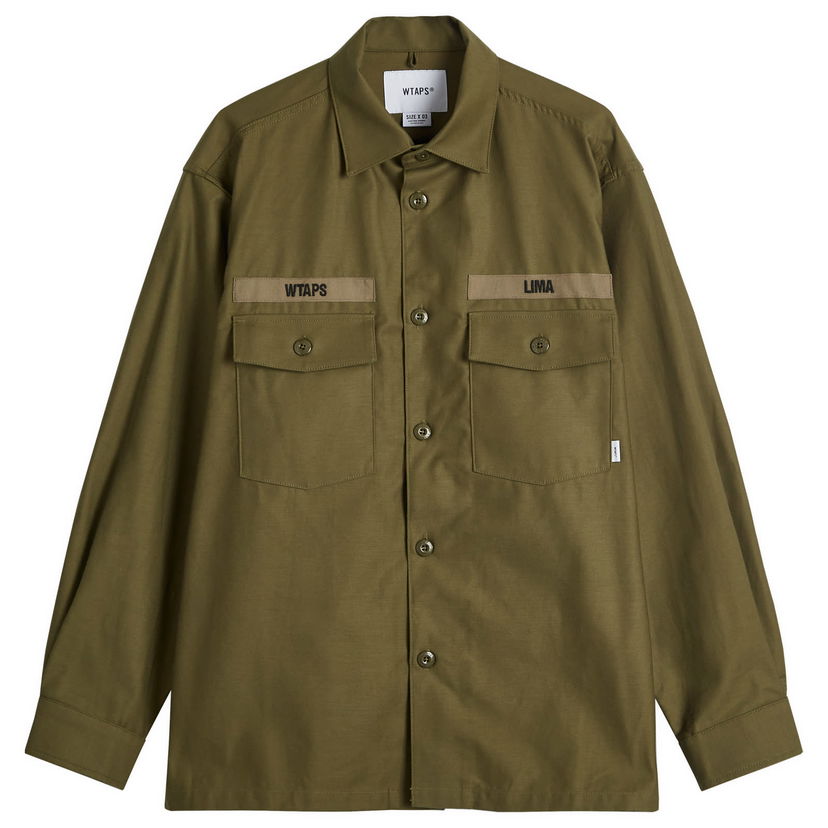 Košeľa WTAPS Utility Shirt Zelené | 242WVDT-SHM01-OLV