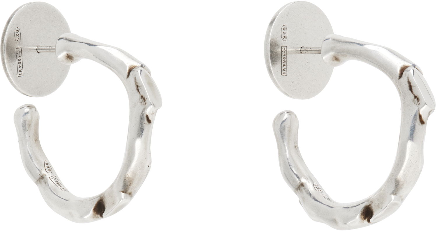 Náušnice Ann Demeulemeester Ann Demeulemeester Juana Silver Thorn Hoop Earrings Metalická | 2520-W-JE53-JW020-070, 1