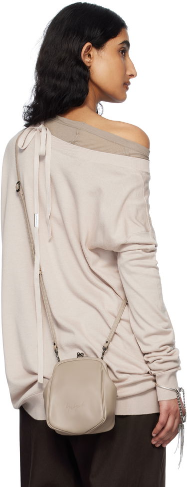 Sveter Ann Demeulemeester Ann Demeulemeester Helle Off-The-Shoulder Sweater Béžová | 2510-W-KN06-KN055-034, 2