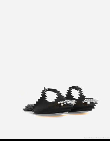 Tenisky a topánky Dolce & Gabbana Satin Slingbacks with Crystal Embellishment Čierna | D11232A477280999, 1