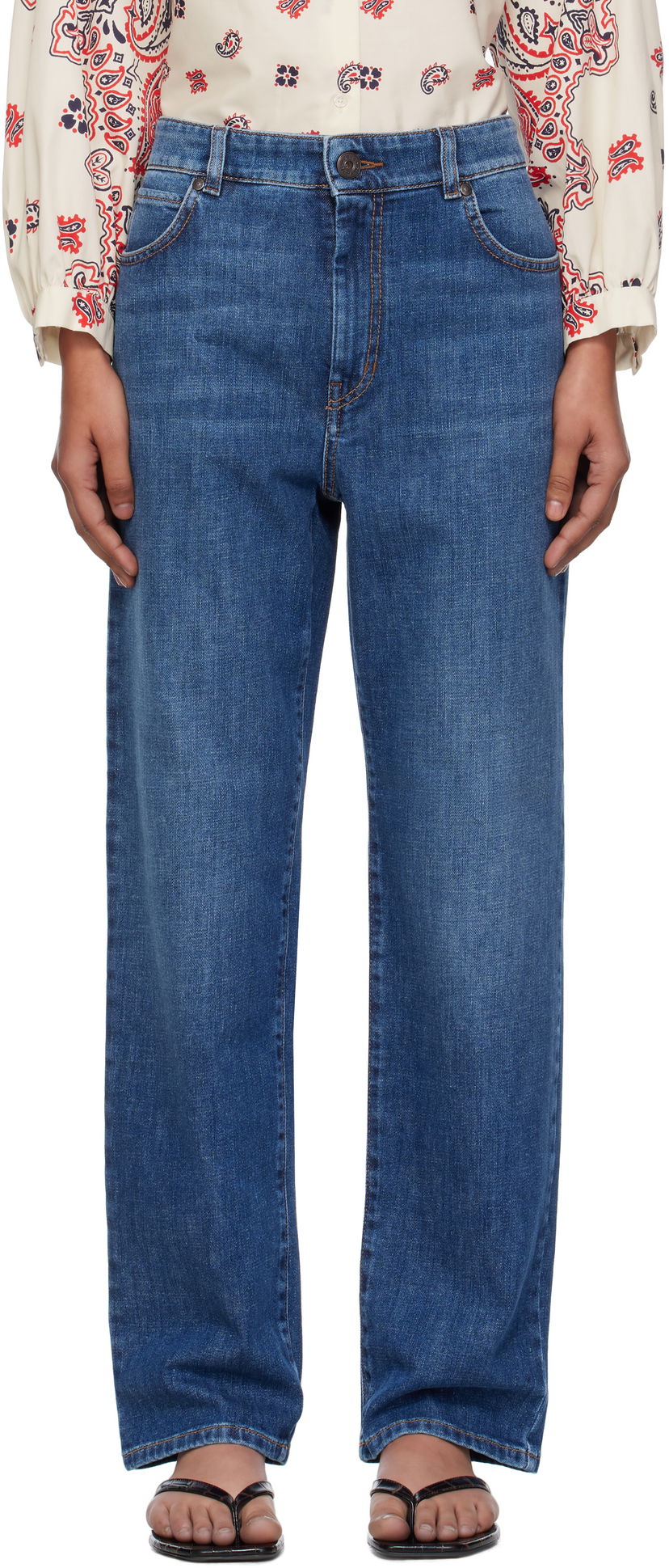 Džínsy Max Mara Weekend Max Mara Straight Jeans Modrá | 2525186071600