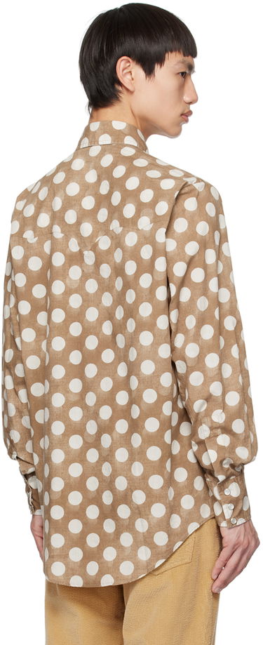 Košeľa ERL ERL Polka Dot Long Sleeve Shirt Hnedá | ERL06B012, 2