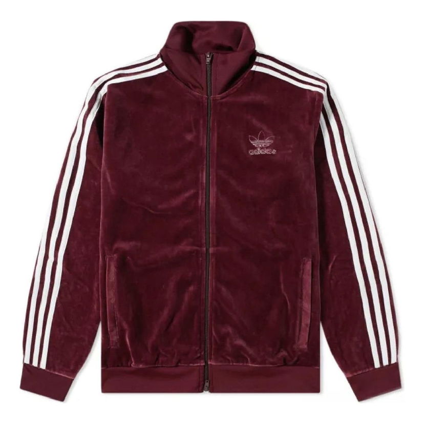 Súprava adidas Originals Velour Track Jacket Vínová | DH5789