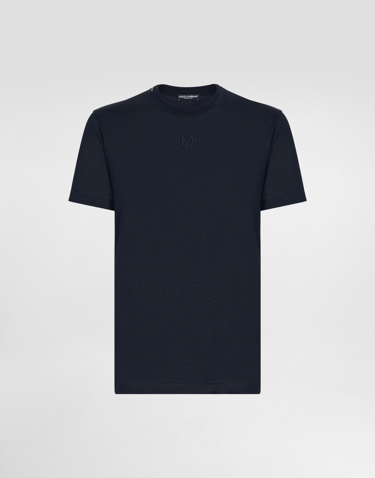 Tričko Dolce & Gabbana Dolce & Gabbana Cotton T-Shirt with DG Logo Navy | G8RN8ZFU75FS8282, 0