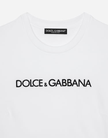 Tričko Dolce & Gabbana Short T-shirt With Dg Logo Biela | F8U48ZFU7EQW0800, 2