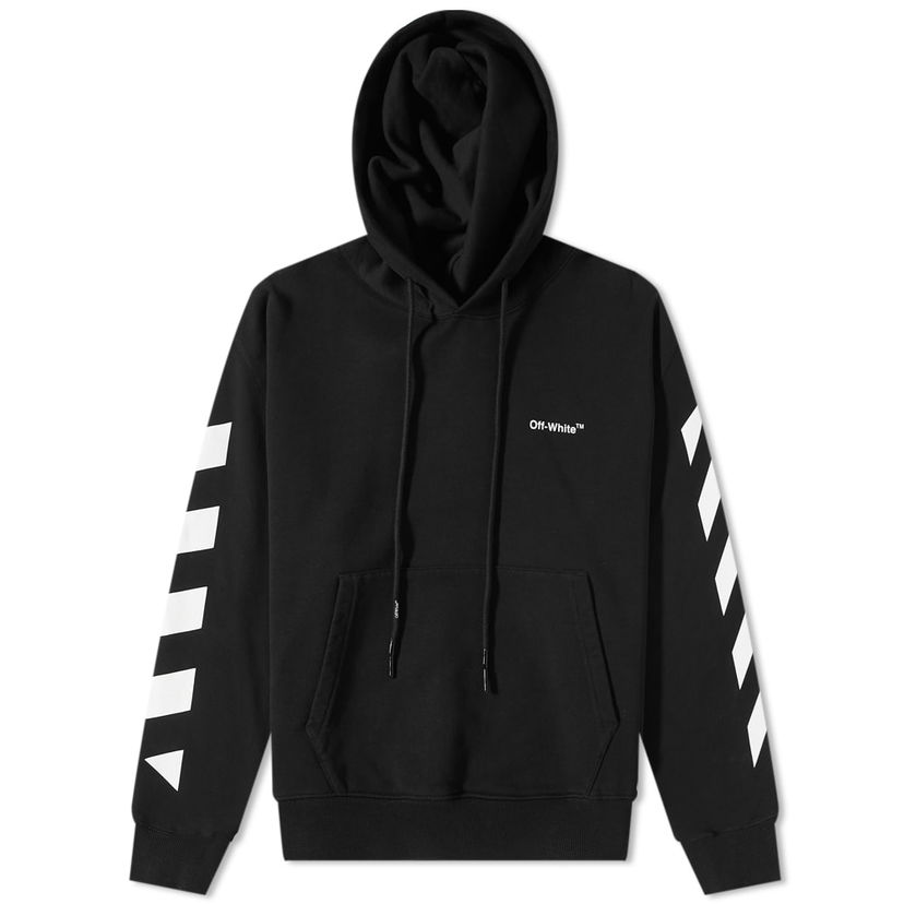 Mikina Off-White Diagonal Helvetica Oversized Hoody Čierna | OMBB037C99FLE0011001