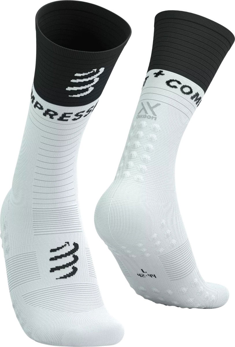 Ponožky Compressport Mid Compression Socks V2.0 Biela | sqtu3540002