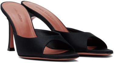 Doplnky Amina Muaddi Amina Muaddi Alexa Slipper 90 Heeled Sandals Čierna | ALEXA SLIPPER SR SATIN, 3