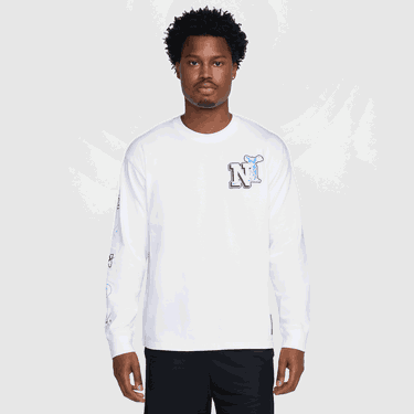 Tričko Nike Nike Max90 Long Sleeve Basketball T-Shirt Biela | HJ3305-100, 3