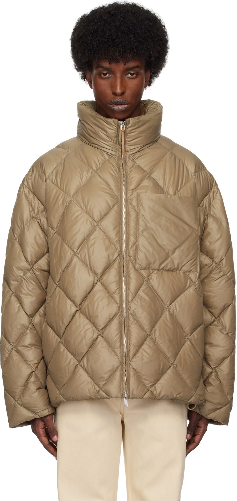 Prešívaná bunda Jil Sander Quilted Down Jacket Hnedá | J47AF0141_J70007