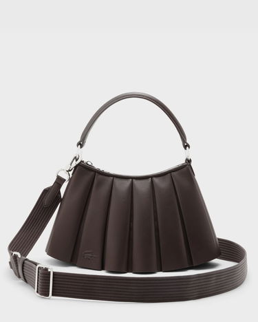 Taška cez rameno Lacoste Lenglen Pleated Shoulder Bag Hnedá | NU5011DP-R29, 2