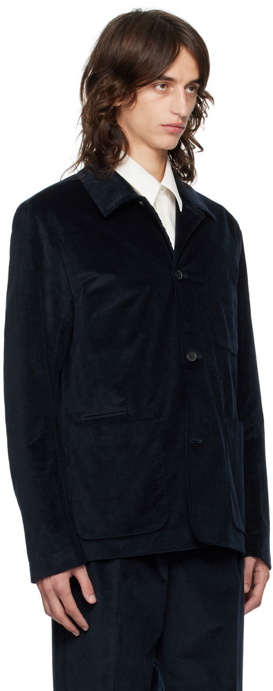 Bunda Paul Smith Paul Smith Spread Collar Corduroy Blazer Navy | M1R-017X-N02065-47, 1