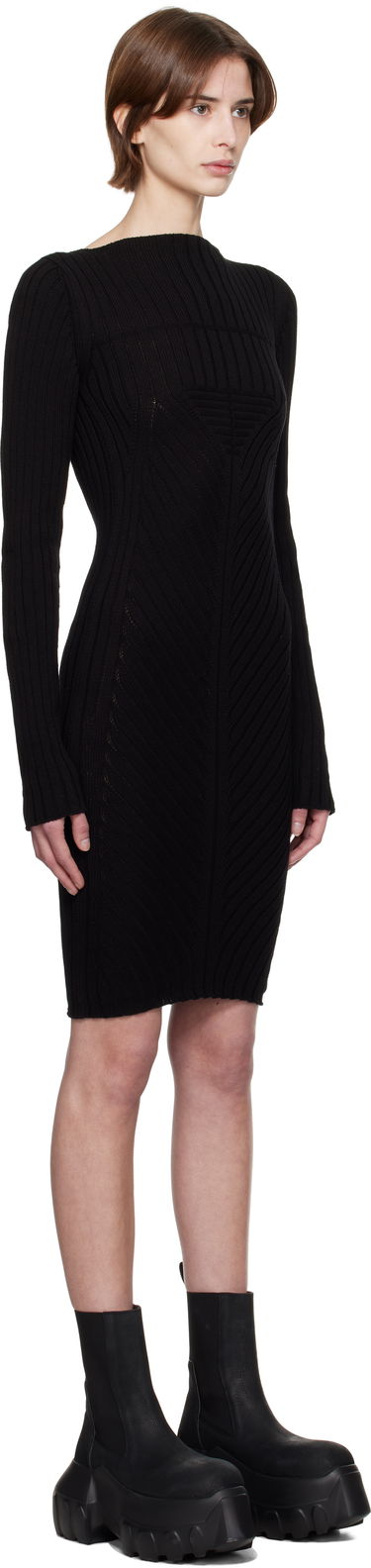 Šaty Rick Owens Rick Owens Hollywood Knit Mini Dress Béžová | RP01E7651 KEC, 4