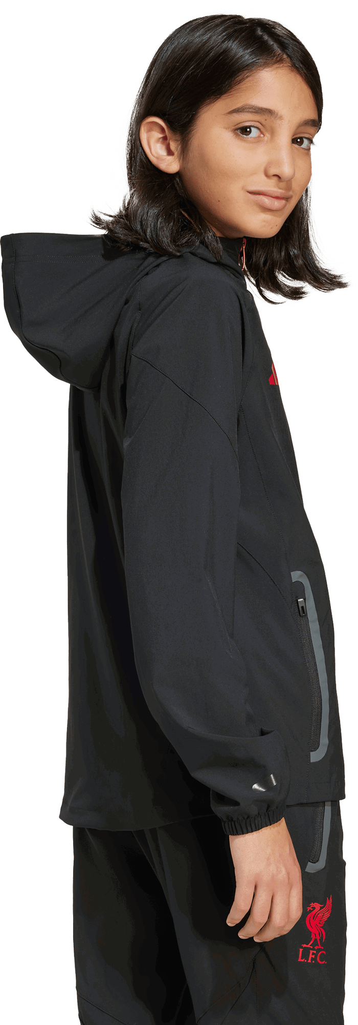 Bunda adidas Performance Liverpool Tiro 25 Competition Vis Tech Travel Jacket Čierna | JZ5558, 1