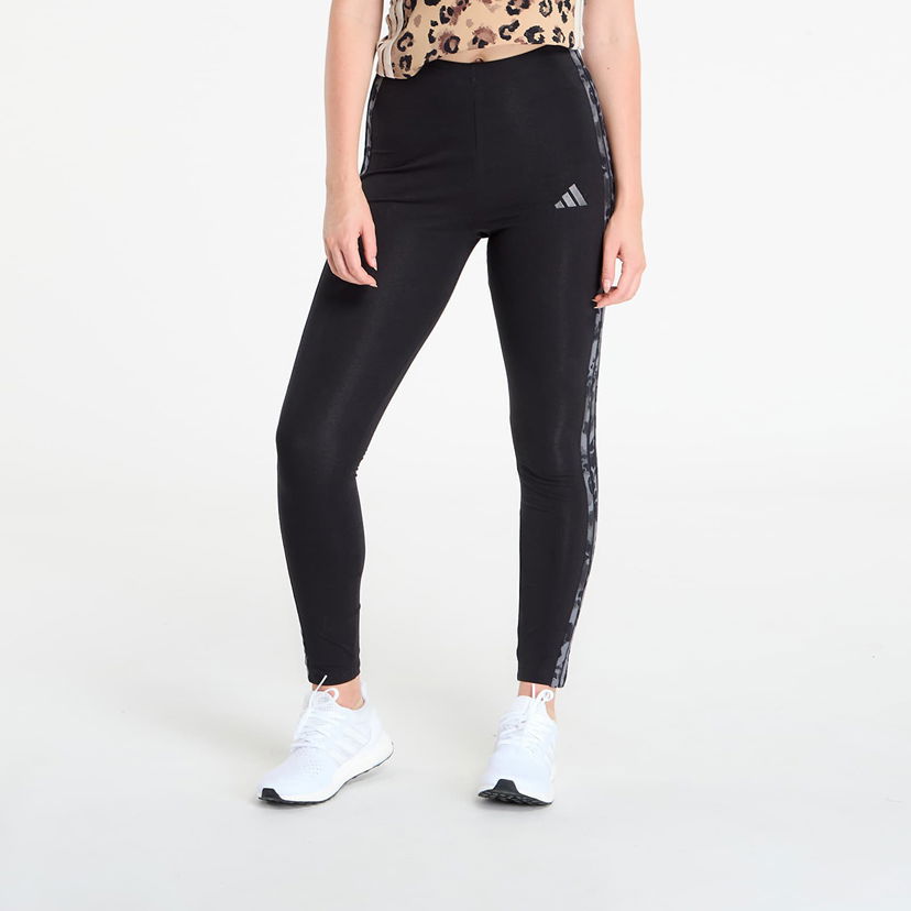 Legíny adidas Performance Adidas Animal Print 3-Stripes High Rise Leggings Čierna | KB6009