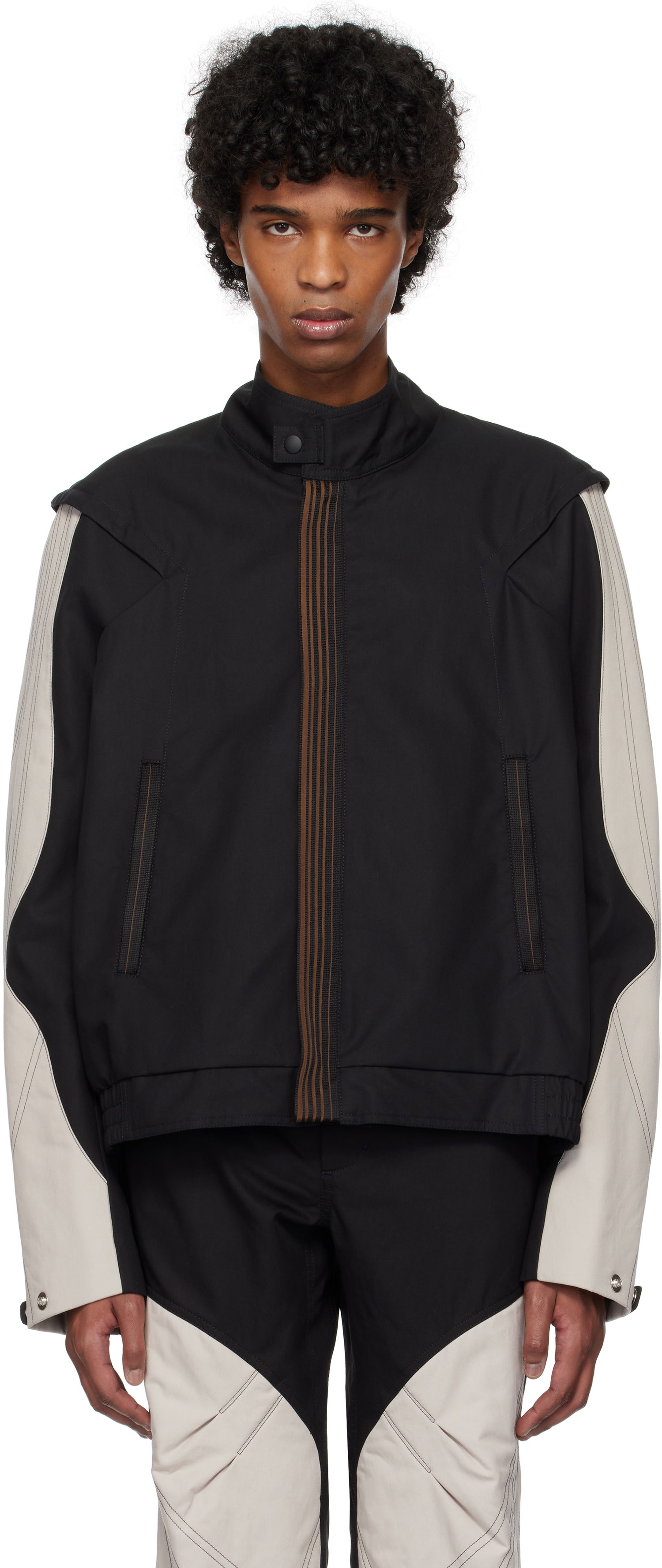 Bomber bunda KIKO KOSTADINOV Kiko Kostadinov Solix Panelled Jacket Čierna | KKSS25J05-44, 0