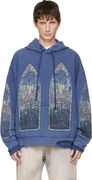 Who Decides War Faded Distressed Stained Glass Print Hoodie