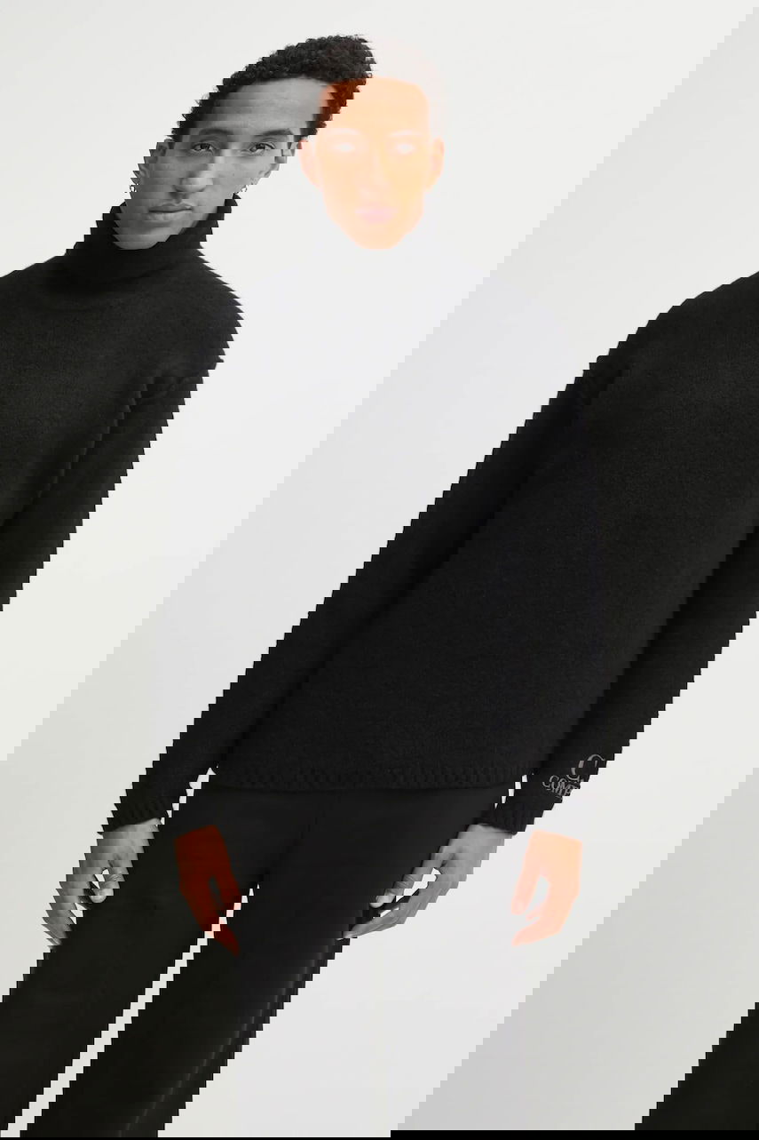 Sveter C.P. Company Wool Blend Turtleneck Sweater Čierna | 19CMKN281A110509A, 0