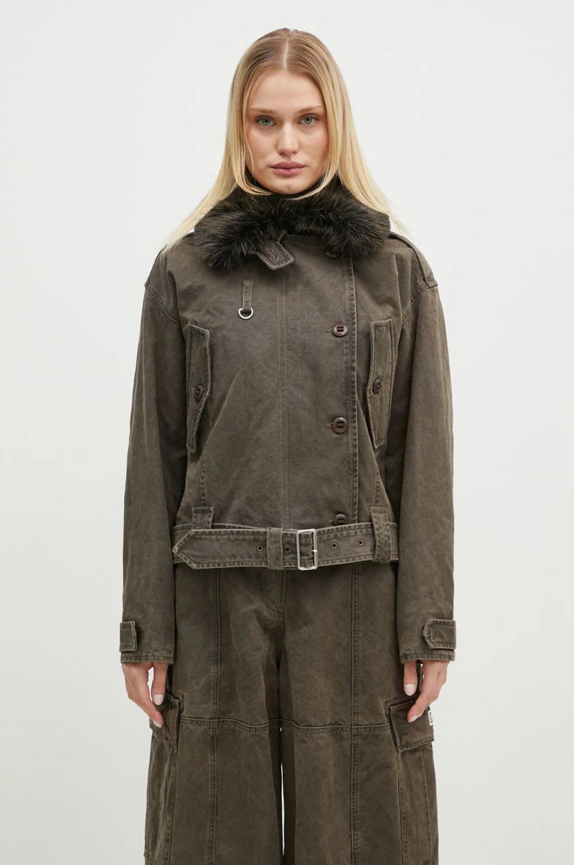 Parka KENZO Dyed Canvas Comber Jacket Zelené | FE62OU2129GK.92
