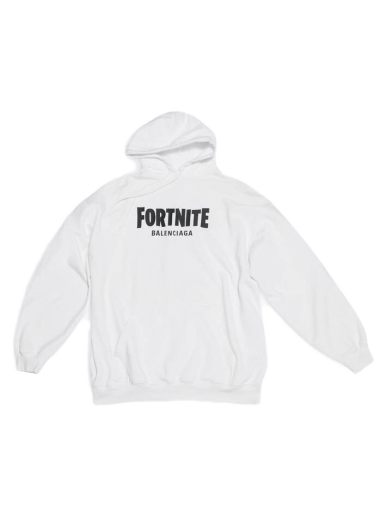 Mikina Balenciaga FORTNITE©2021 x Medium Fit Hoodie Biela | 600583TLVO49040