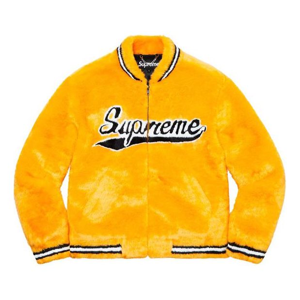 Bomber bunda Supreme Faux Fur Varsity Jacket by Supreme Oranžová | SUP-SS20-025