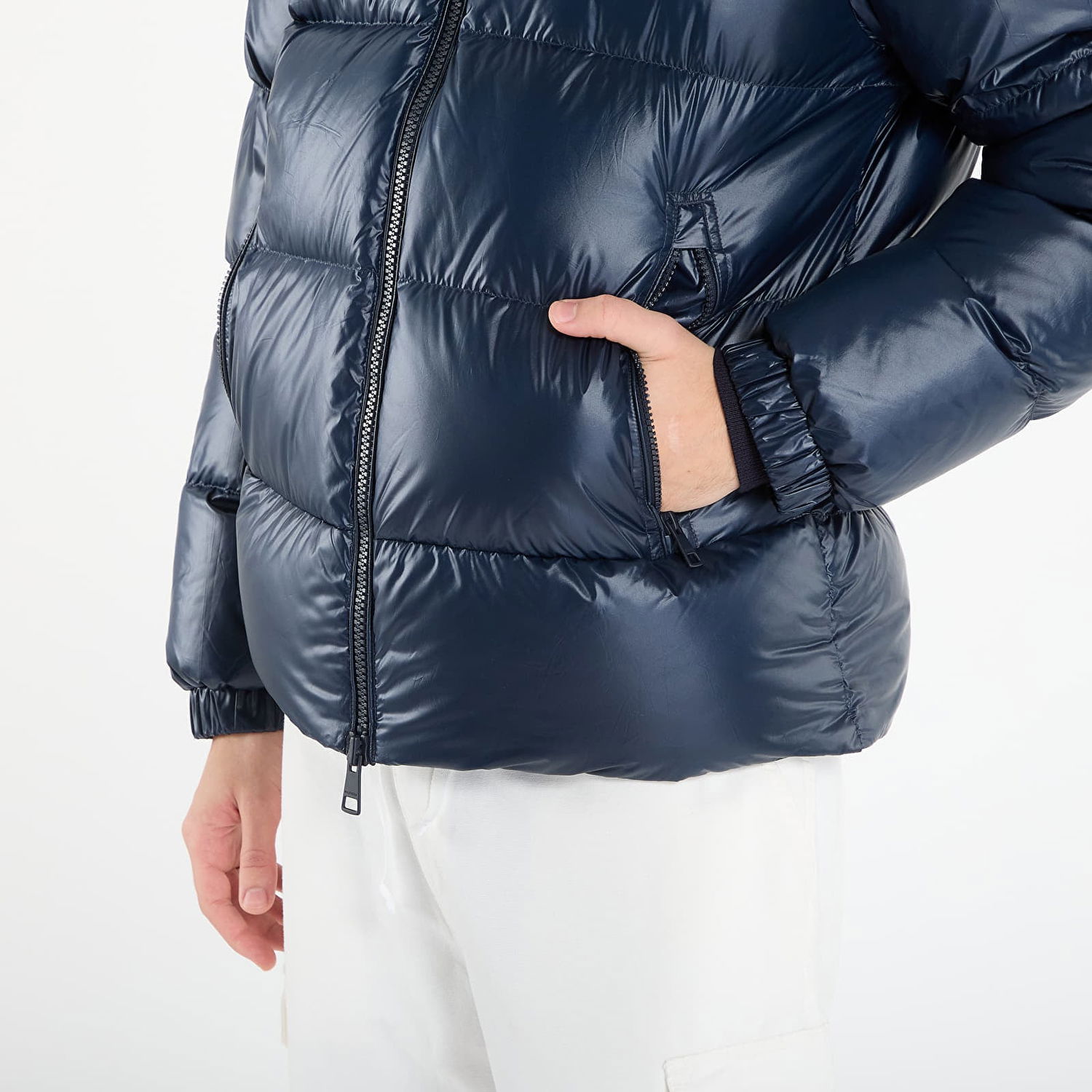 Prešívaná bunda Tommy Hilfiger Shiny Down Stand Puffer Jacket Navy | MW0MW40617 C1G, 1