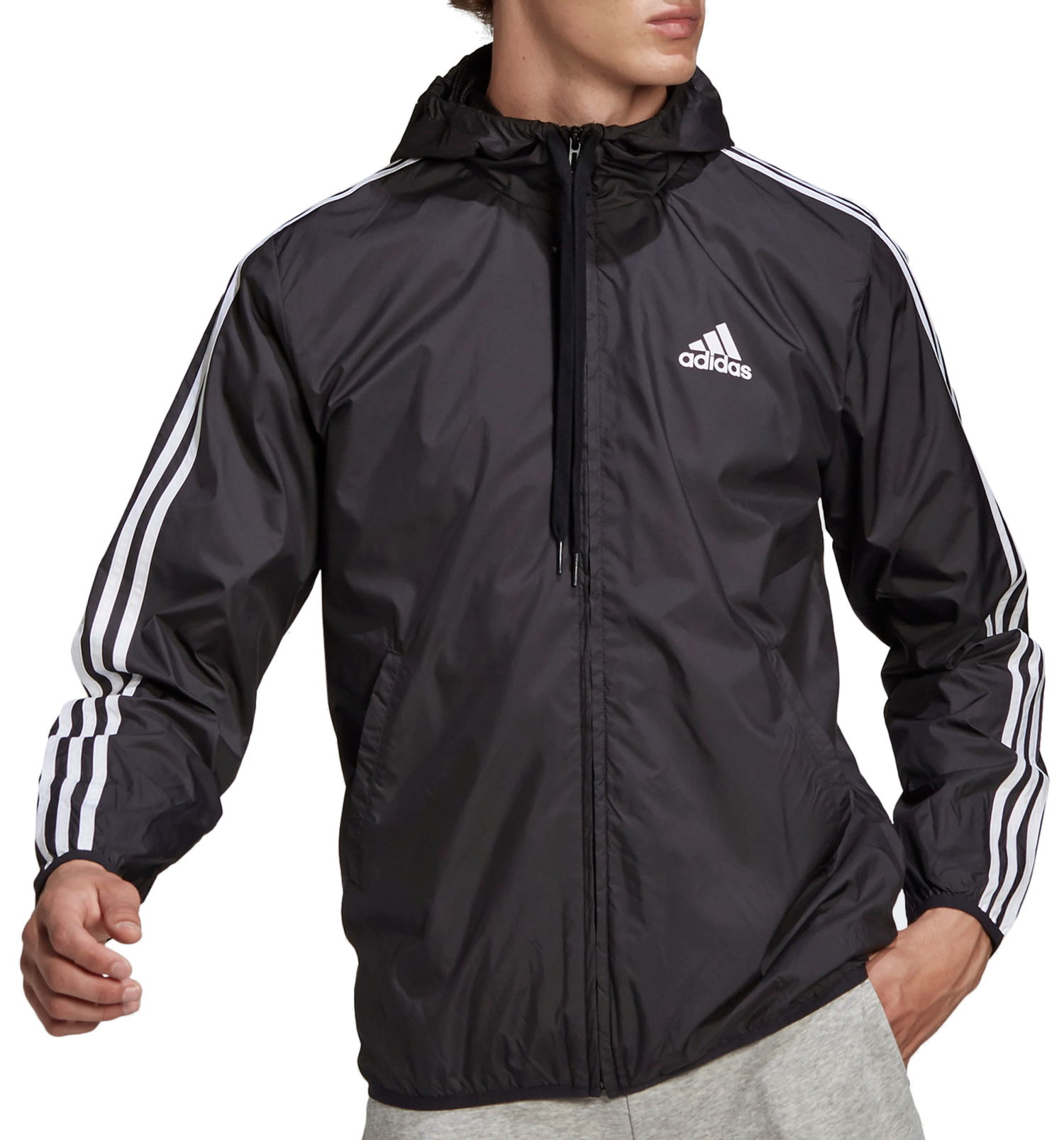 Vetrovka adidas Originals Primegreen Essentials 3-Stripes Čierna | gk9026, 0