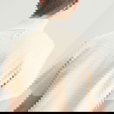 Polo tričko Jacquemus Jacquemus Croc Effect Compact Polo Shirt Béžová | 25E255KN527-2429-110, 5