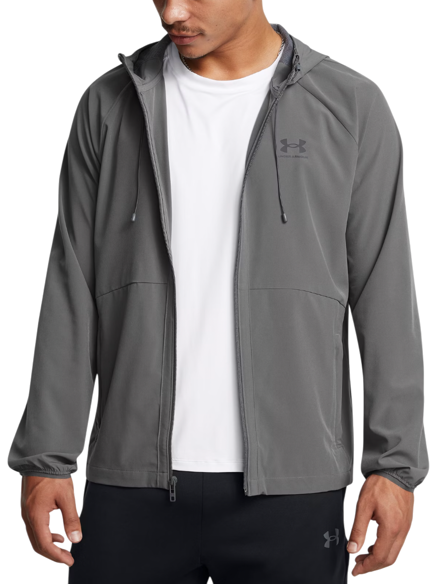 Vetrovka Under Armour UA Stretch Woven Windbreaker Jacket Šedá | 6003001-025, 0