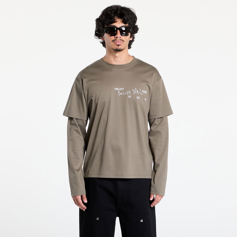 Tričko HELIOT EMIL HELIOT EMIL Fulgens Longsleeve T-Shirt Zelené | PREAW25_M_09_146_DST19