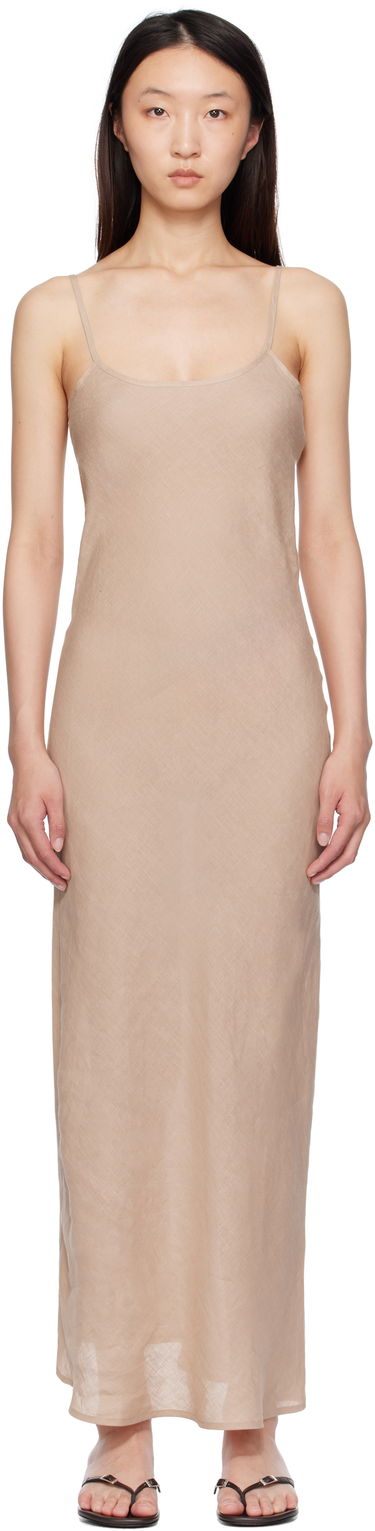 Šaty Baserange Baserange Dydine Maxi Slip Dress Béžová | DRDY-LI-SU25, 0
