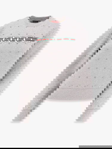 Sveter Gucci Gucci Embellished Sweatshirt Šedá | 785636XJGSS1192, 0