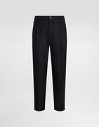 Dolce & Gabbana Double-Dart Wool Cropped Trousers