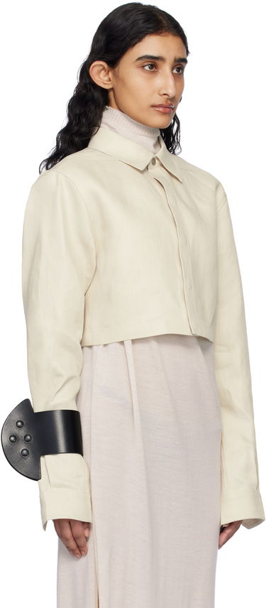 Košeľa Rick Owens Rick Owens Hollywood Linen Twill Cropped Shirt Béžová | RP01E7240 TWL, 1