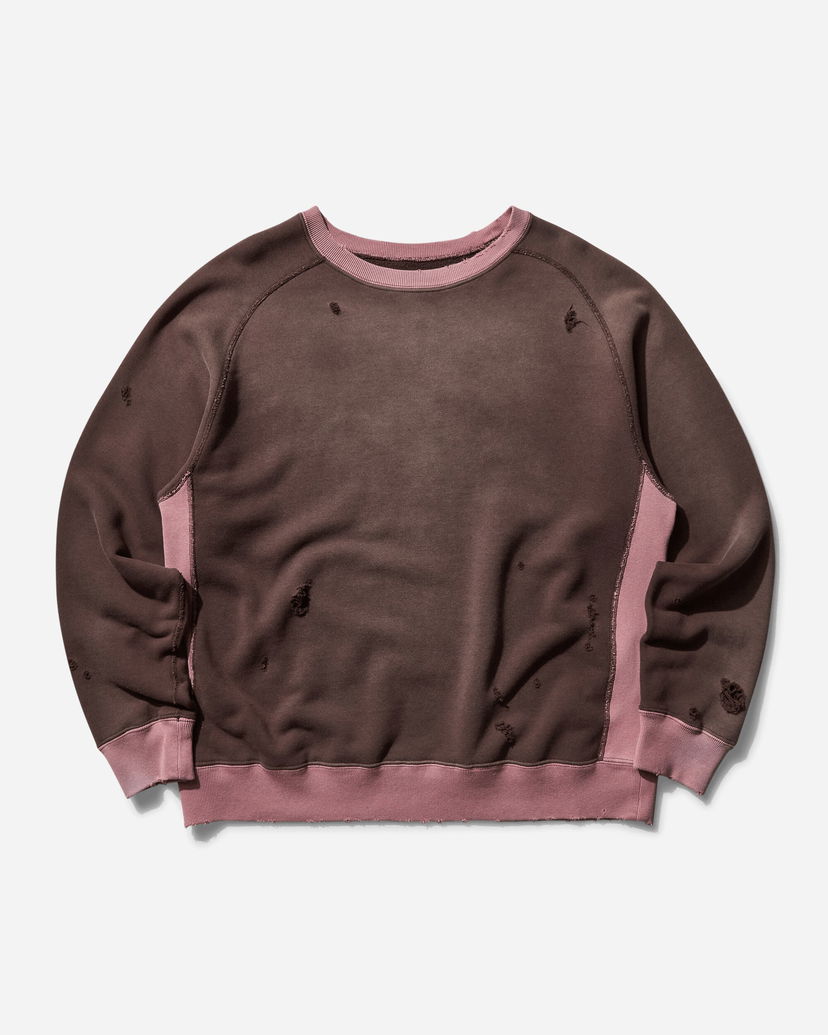 Mikina Needles 2-Tone Crewneck Sweatshirt Hnedá | PU292 D