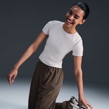 Nohavice Nike Nike Dri-FIT 24.7 PerfectStretch High-Waisted Wide-Leg Pants Hnedá | HM8389-004, 4