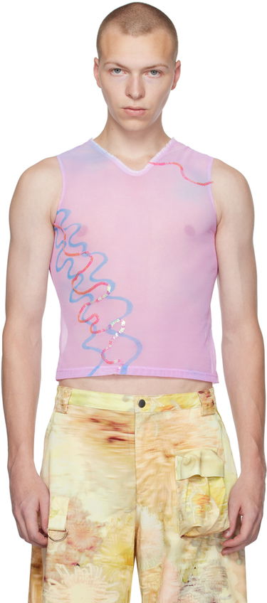 Tielko Collina Strada Collina Strada Sequinned Tank Top Ružová | XX3187, 0