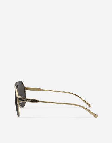 Slnečné okuliare Dolce & Gabbana Gold-Tone Aviator Sunglasses Čierna | VG2257VM4879V000, 2