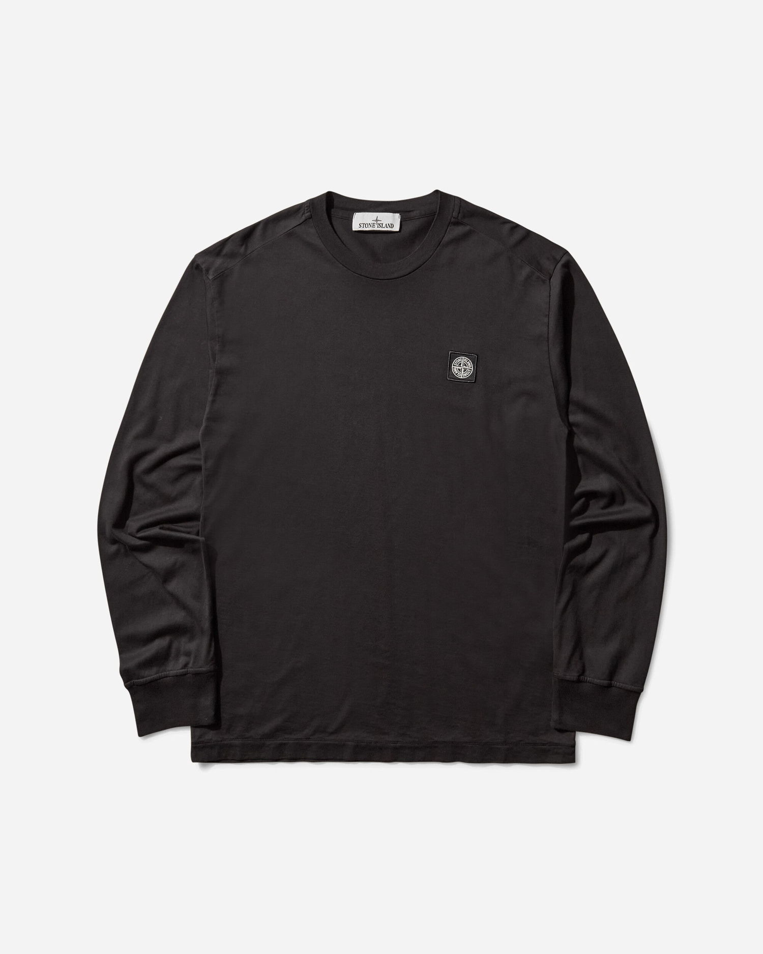 Tričko Stone Island Garment Dyed Logo Longsleeve T-Shirt Black Čierna | K2S15-2100028-S0013 V0029, 1