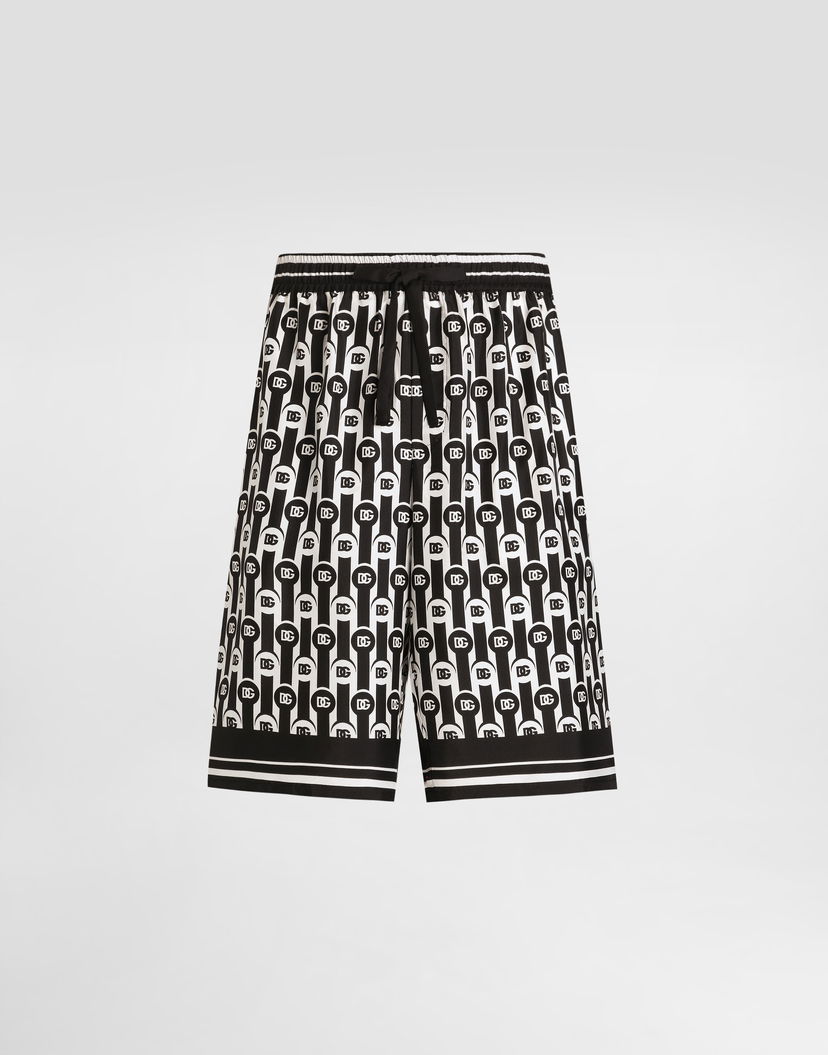 Šortky Dolce & Gabbana Dolce & Gabbana Silk Twill Bermuda Shorts Čierna | GV37ATHI1ZXHA8ZN