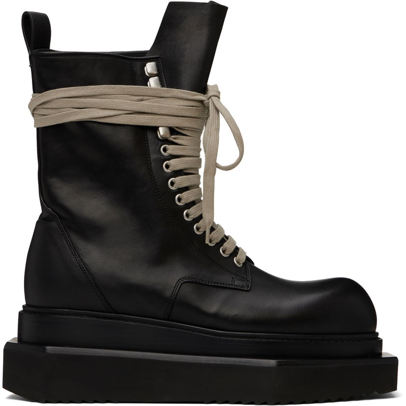 Tenisky a topánky Rick Owens Rick Owens Lido Laceup Turbo Cyclops Boots Čierna | RU02D6875 LOO